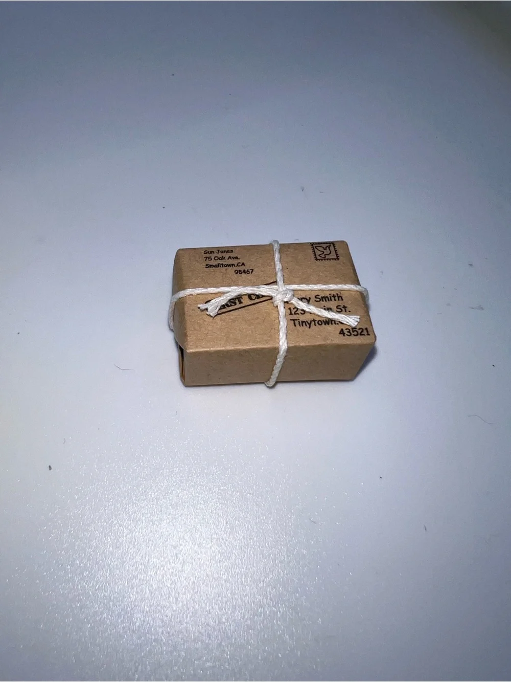 Mini Kraft Gift Box with White Twine